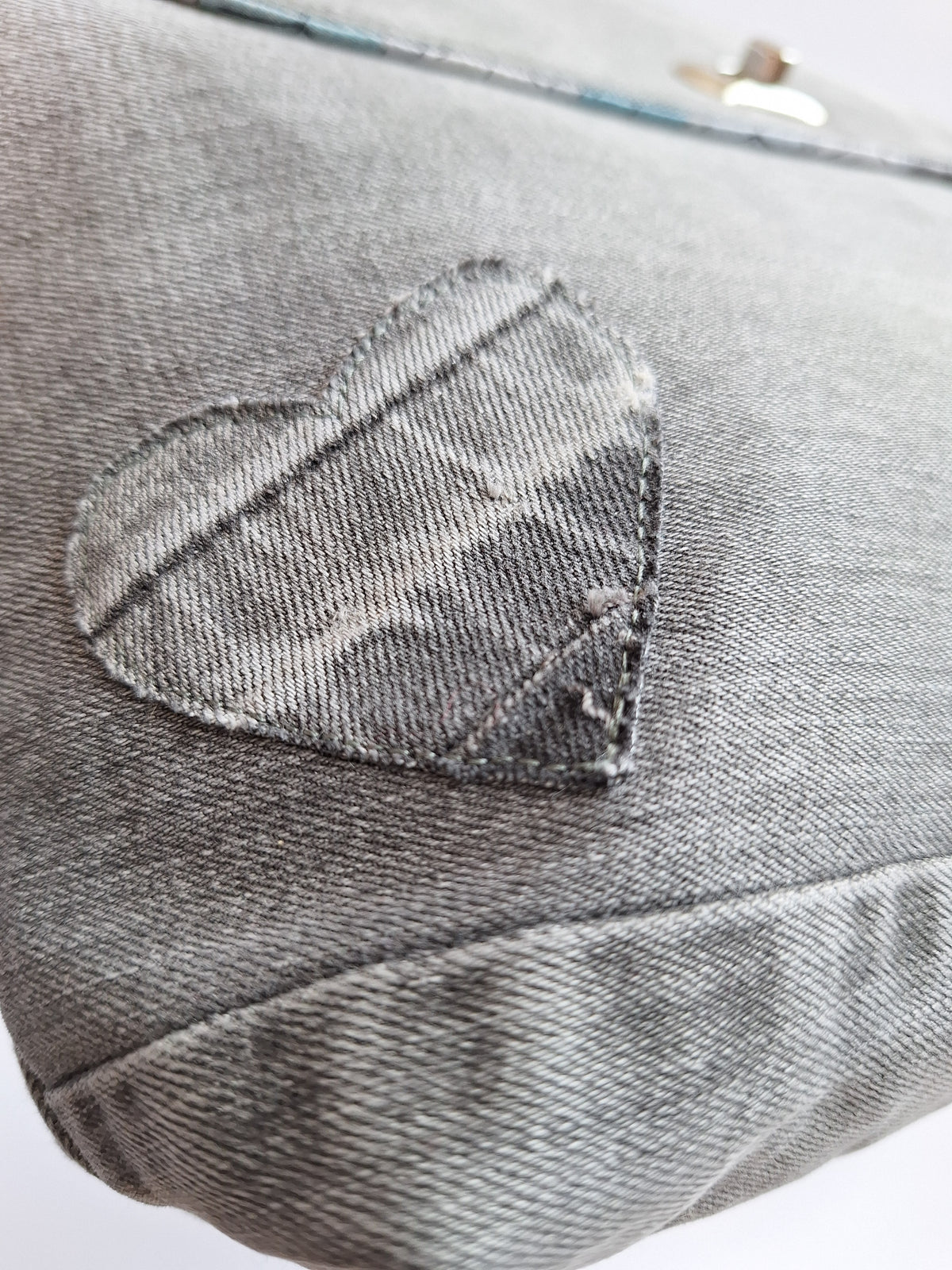 Grey denim crossbody bag