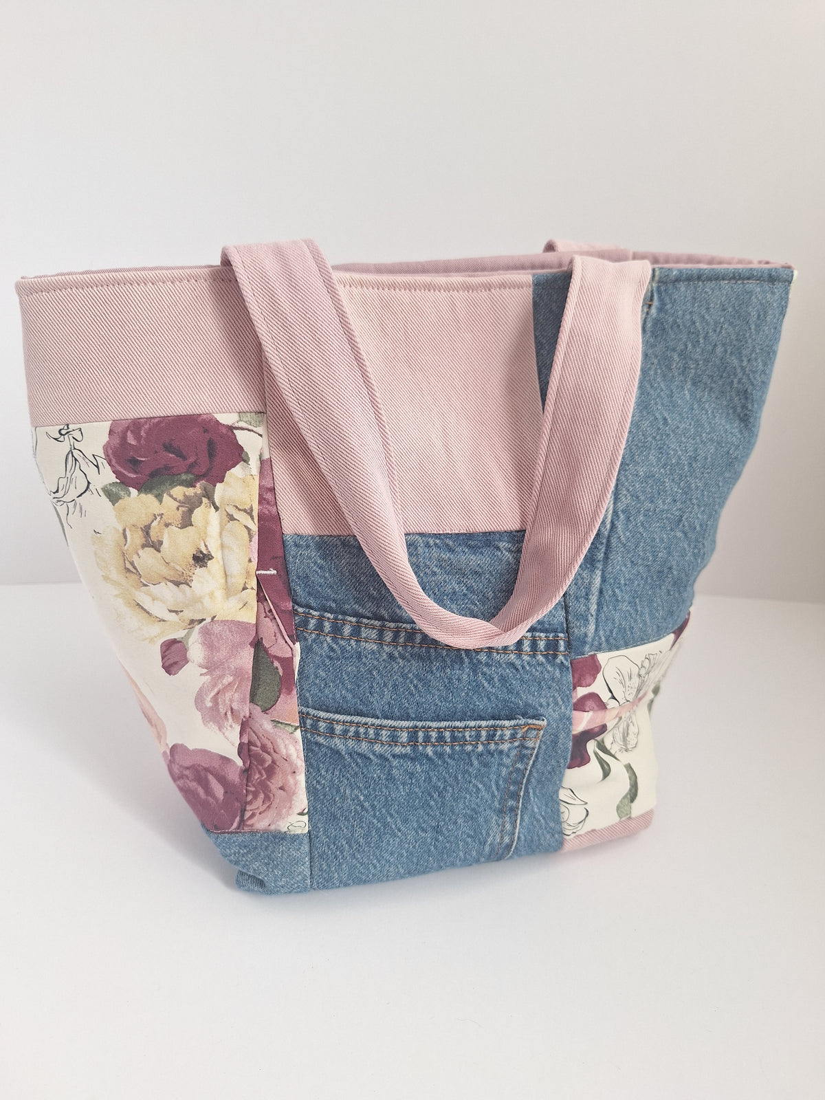 Pink patchwork shopper