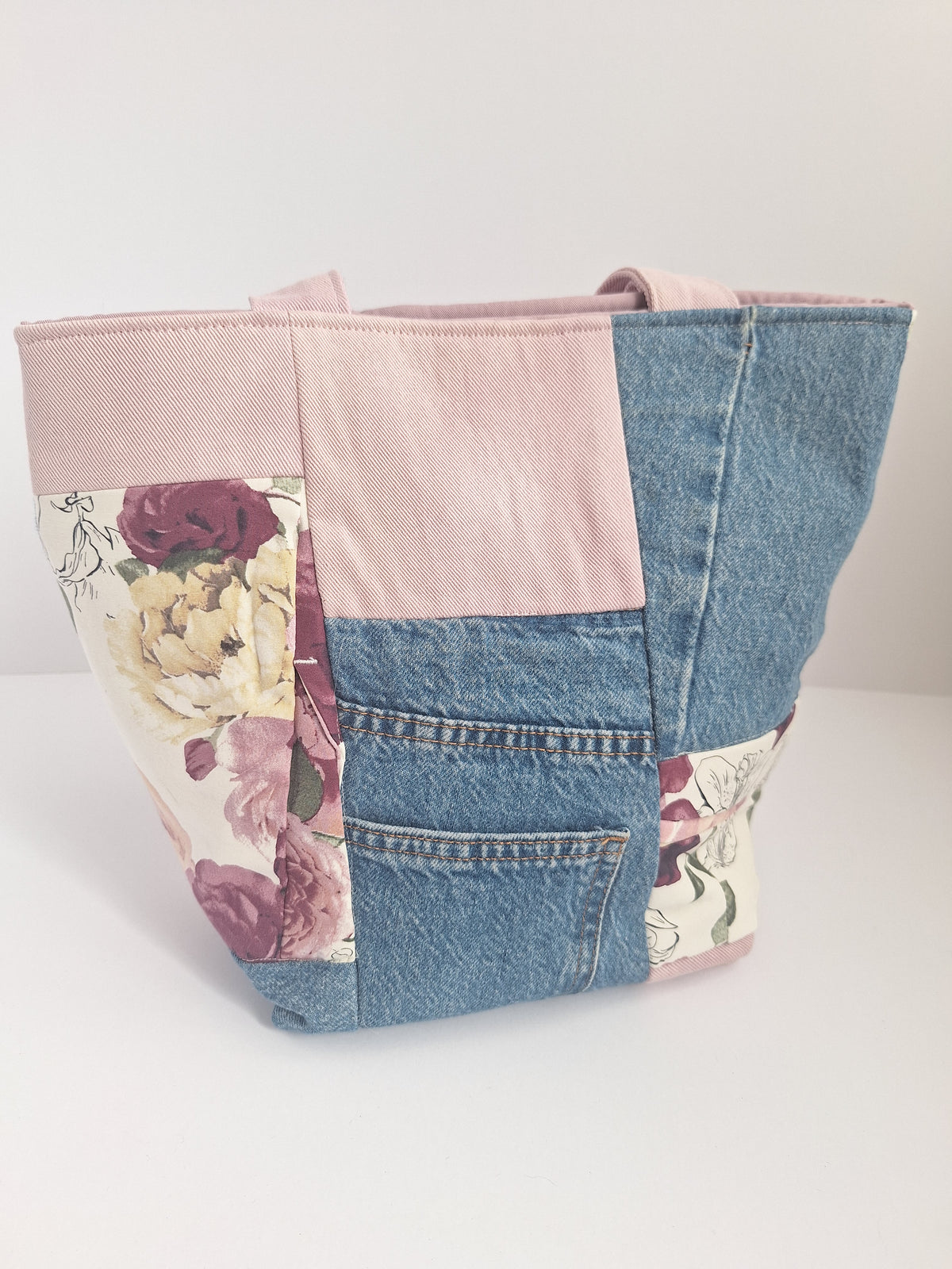 Pink patchwork shopper
