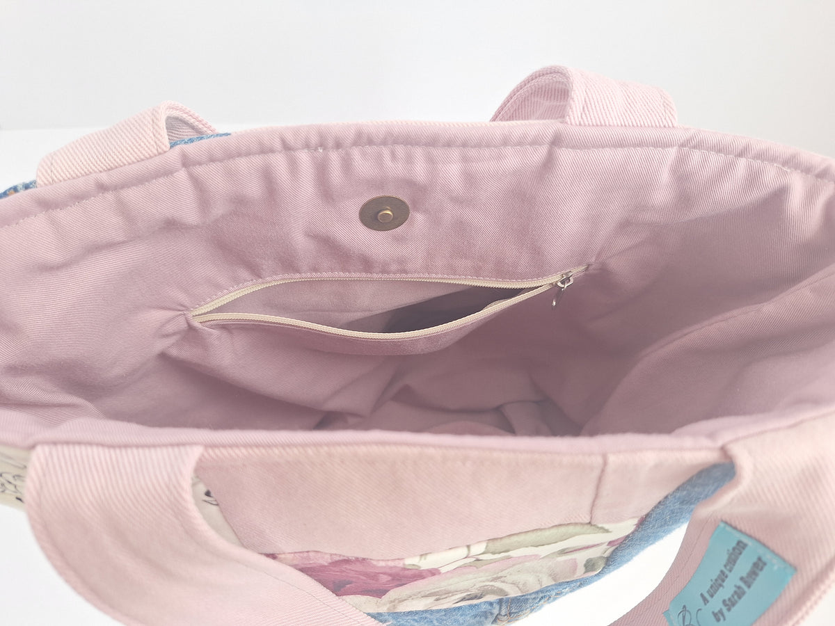 Pink patchwork shopper