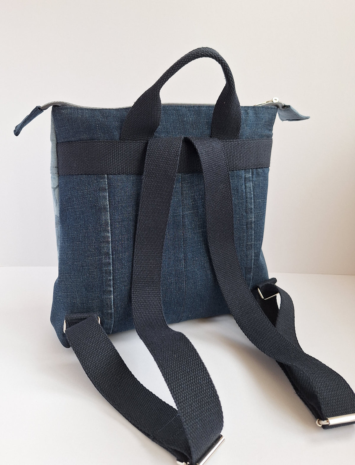 The Backpack: Blues & floral