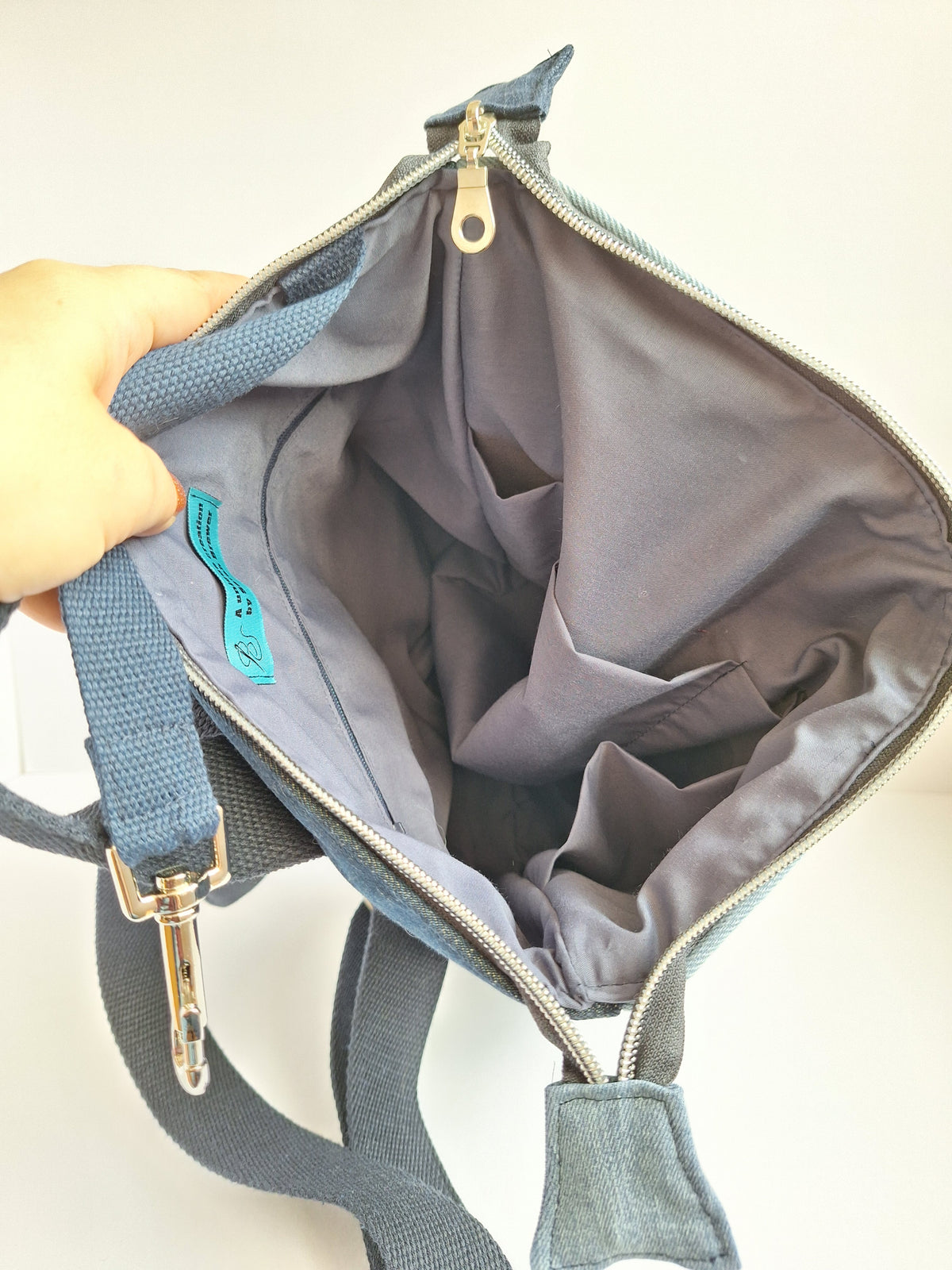 The Backpack: Blues & floral