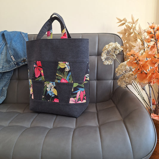 The Bag For Life: Black & Pink Floral